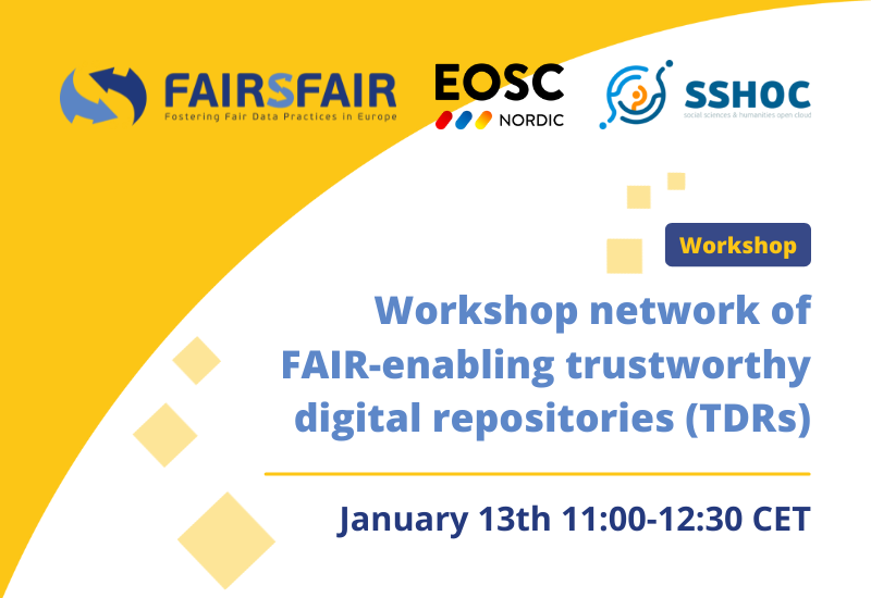 Workshop network of FAIR-enabling trustworthy digital repositories (TDRs)