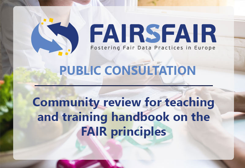Community review for teaching and training handbook on the FAIR principles now open